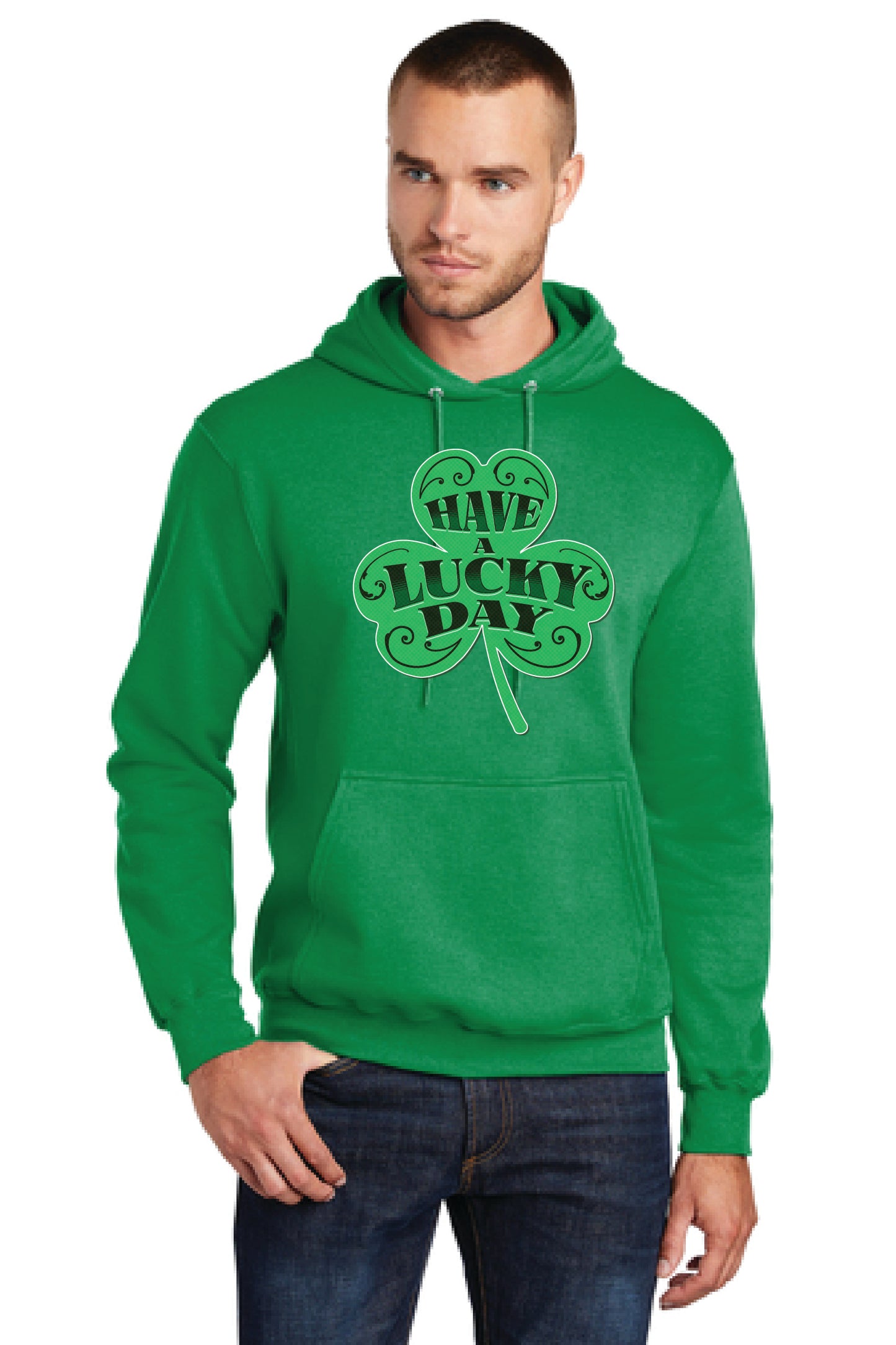 HAVE A LUCKY DAY PC78H Port & Company® Core Fleece Pullover Hooded Sweatshirt 13