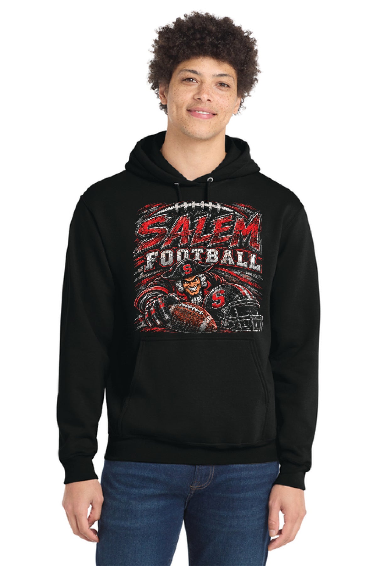SALEM QUAKERS FOOTBALL PC78H Port & Company® Core Fleece Pullover Hooded Sweatshirt SF-25