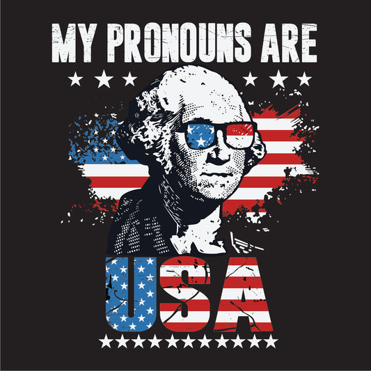 MY PRONOUNS ARE U. S. A.  DM130 District ® Perfect Tri ® Tee 19