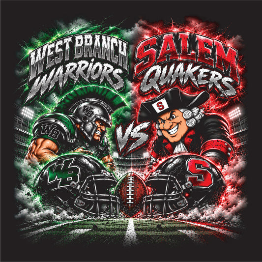 SALEM QUAKERS FOOTBALL PC43 Port & Co® Easy Cotton Tee SF-23
