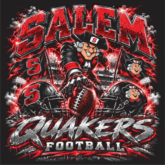 SALEM QUAKERS FOOTBALL PC43 Port & Co® Easy Cotton Tee SF-22