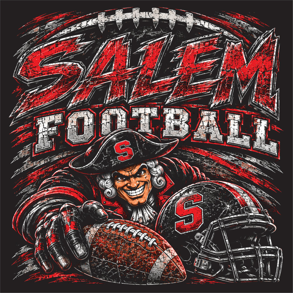 SALEM QUAKERS FOOTBALL PC43 Port & Co® Easy Cotton Tee SF-25