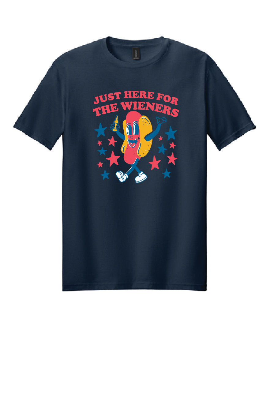JUST HERE FOR THE WEINERS Gildan Softstyle® T-Shirt Unisex Short Sleeve Tee 3