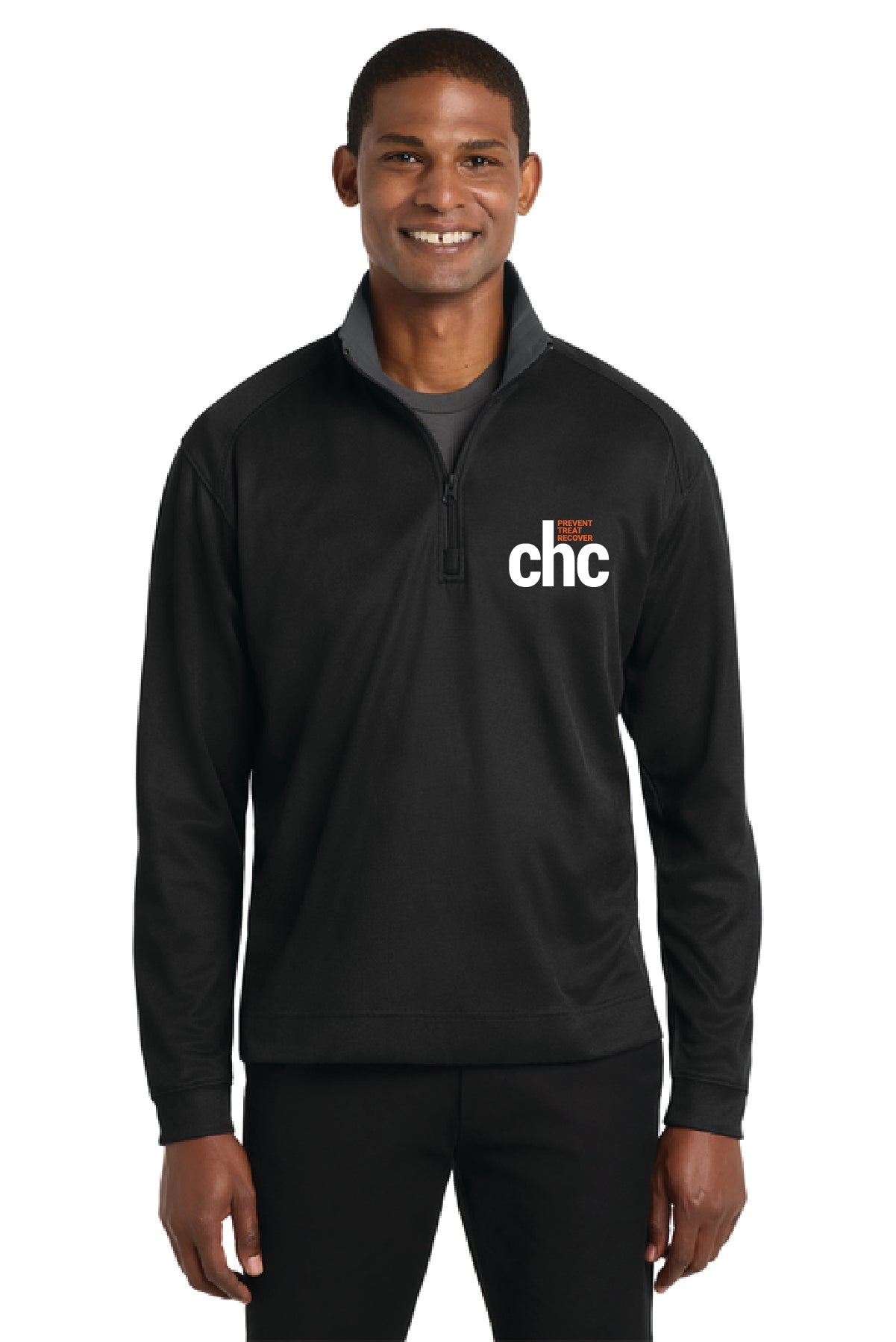 K805 Port Authority® Vertical Texture 1/4-Zip Pullover EMB CHC-26