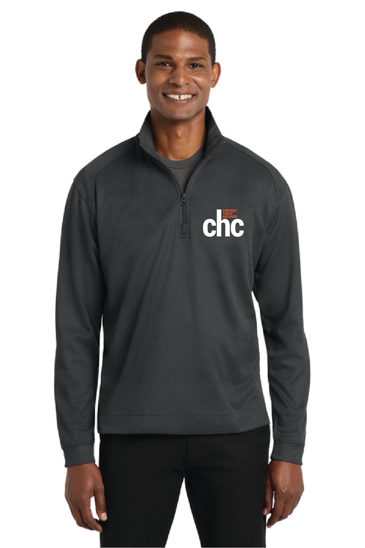 K805 Port Authority® Vertical Texture 1/4-Zip Pullover EMB CHC-26