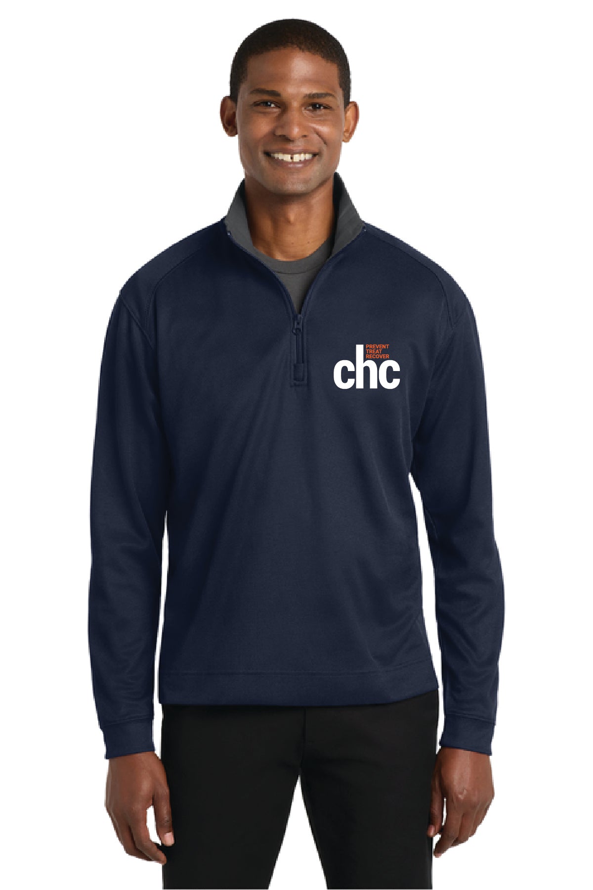 K805 Port Authority® Vertical Texture 1/4-Zip Pullover EMB CHC-26