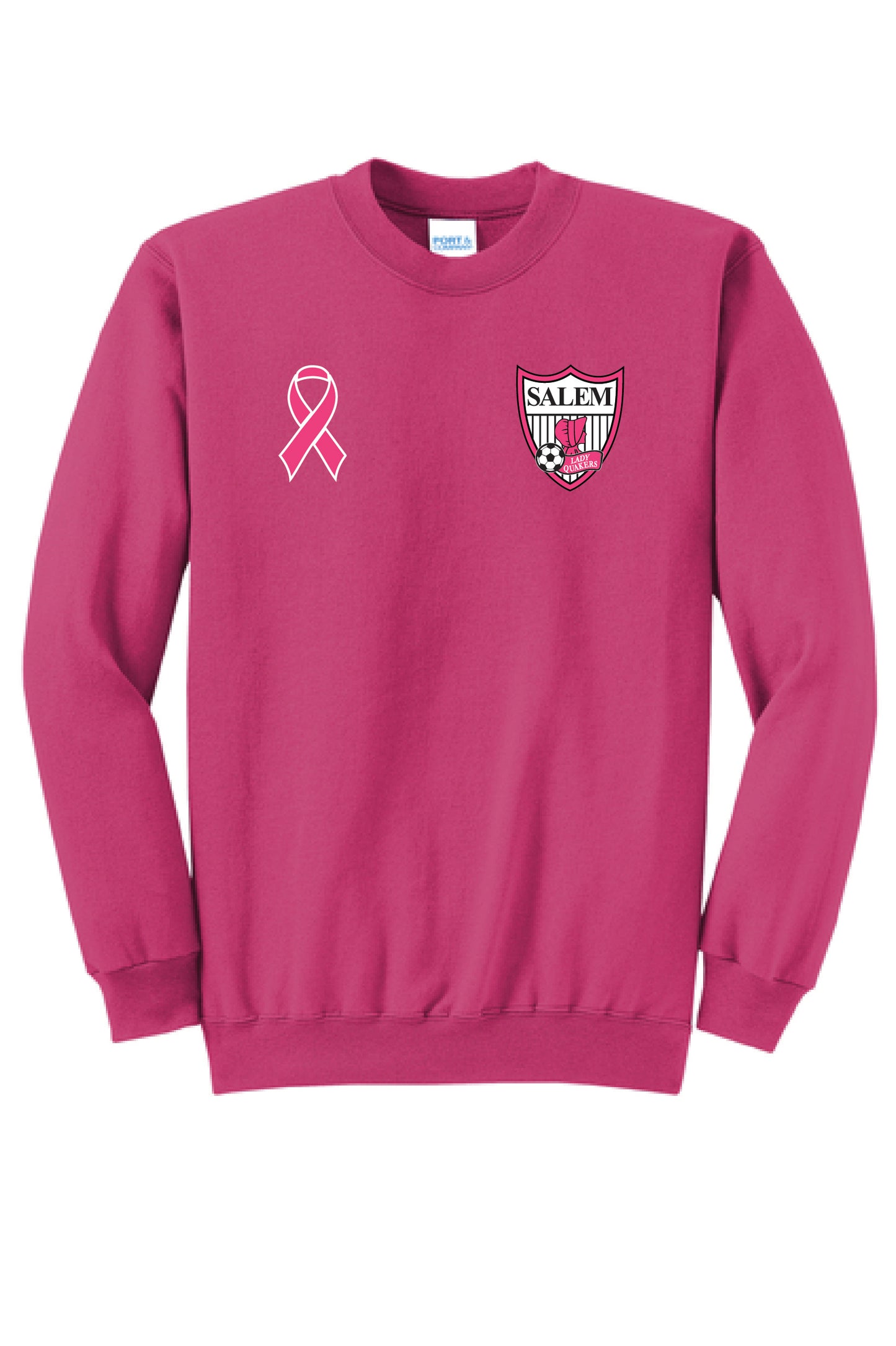 LADY QUAKERS KICK FOR THE CURE SOCCER Port & Company® Core Fleece Crewneck Sweatshirt 20
