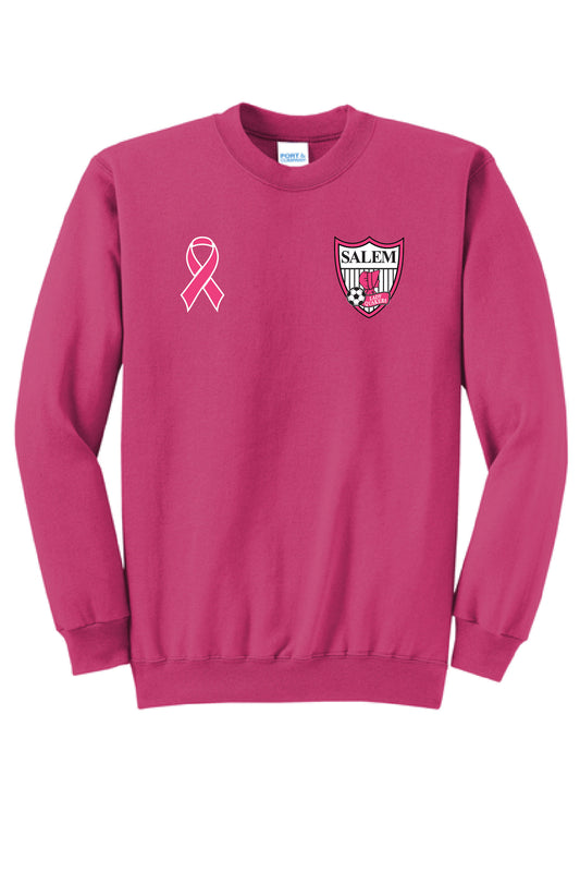 LADY QUAKERS KICK FOR THE CURE SOCCER Port & Company® Core Fleece Crewneck Sweatshirt 20
