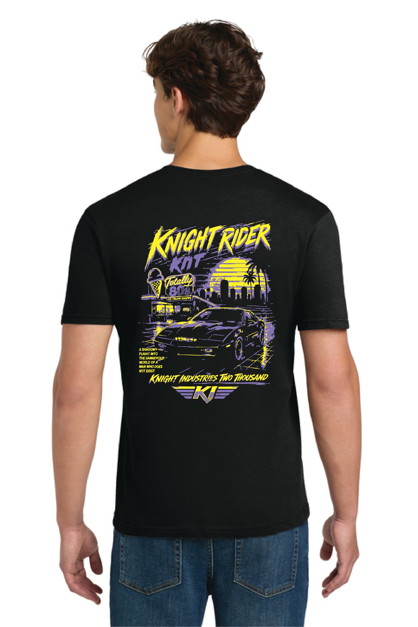 KNIGHT RIDER TOTALLY 80'S ICE CREAM SHOPPE 64000 SOFT STYLE TEE 1