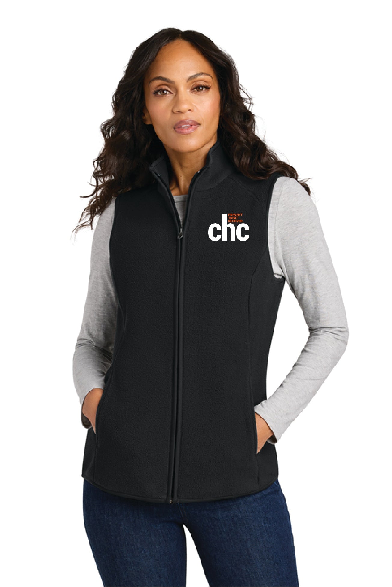 L702 Port Authority® Women’s C-FREE® Fleece Vest EMB CHC-21