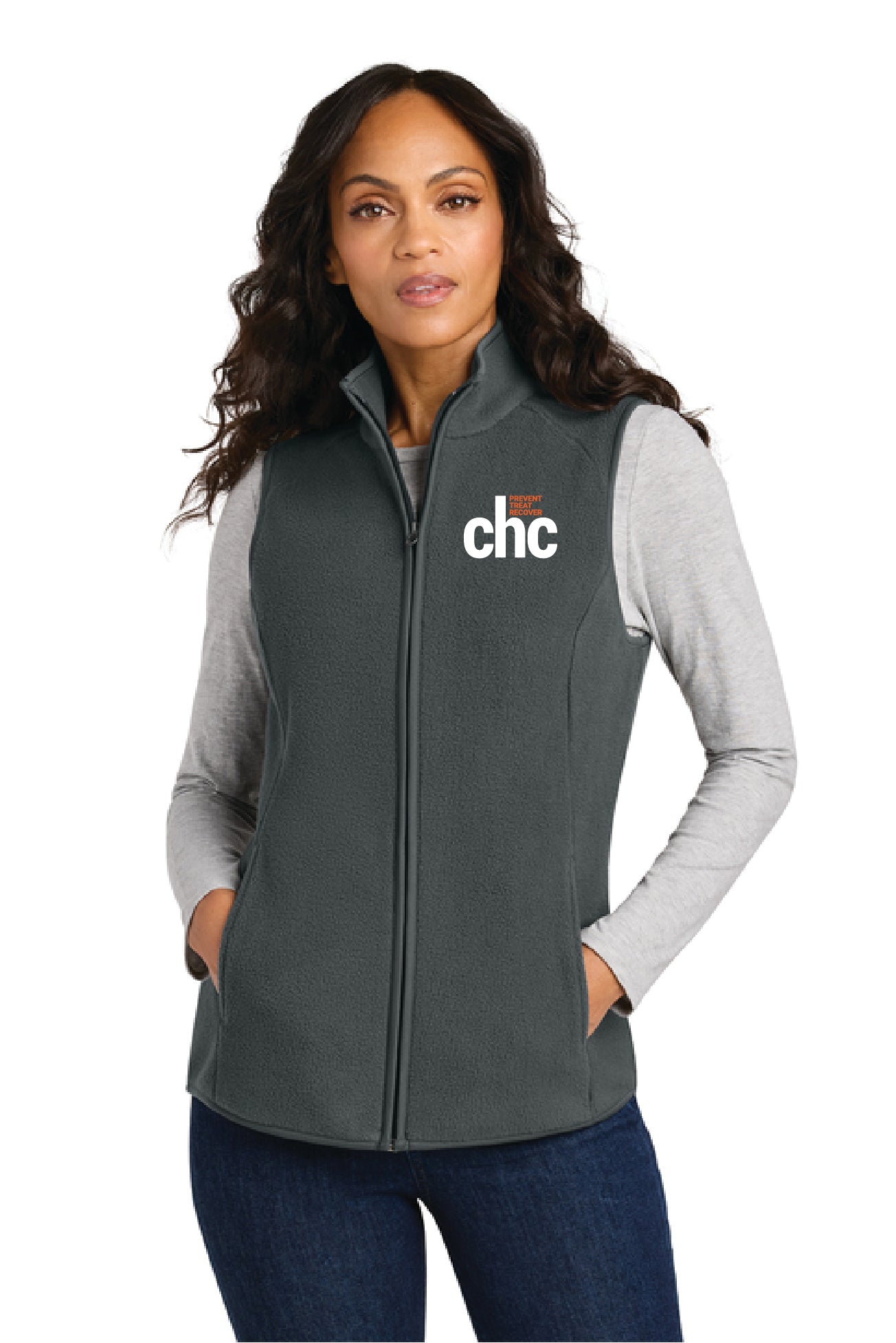 L702 Port Authority® Women’s C-FREE® Fleece Vest EMB CHC-21
