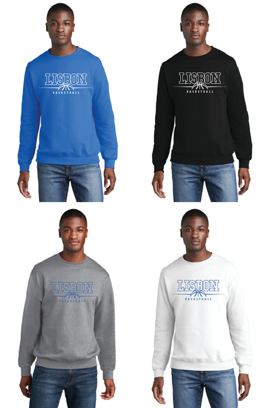 Lisbon Blue Devils Basketball PC78 Port & Company® Core Fleece Crewneck Sweatshirt 4
