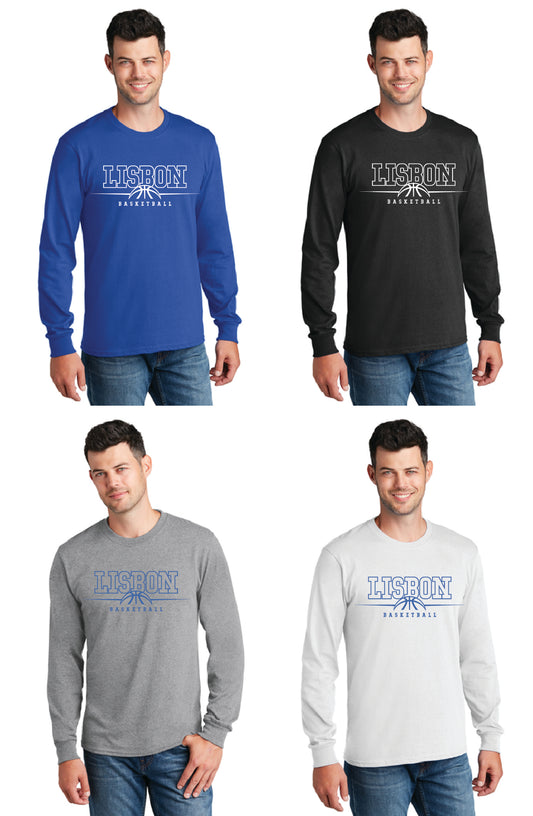 Lisbon Blue Devils Basketball PC55LS Port & Company® Long Sleeve Core Blend Tee 4