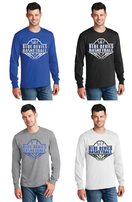 Lisbon Blue Devils Basketball PC55LS Port & Company® Long Sleeve Core Blend Tee 6