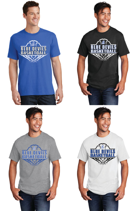 Lisbon Blue Devils Basketball PC55 Port & Company® Core Blend Tee 6