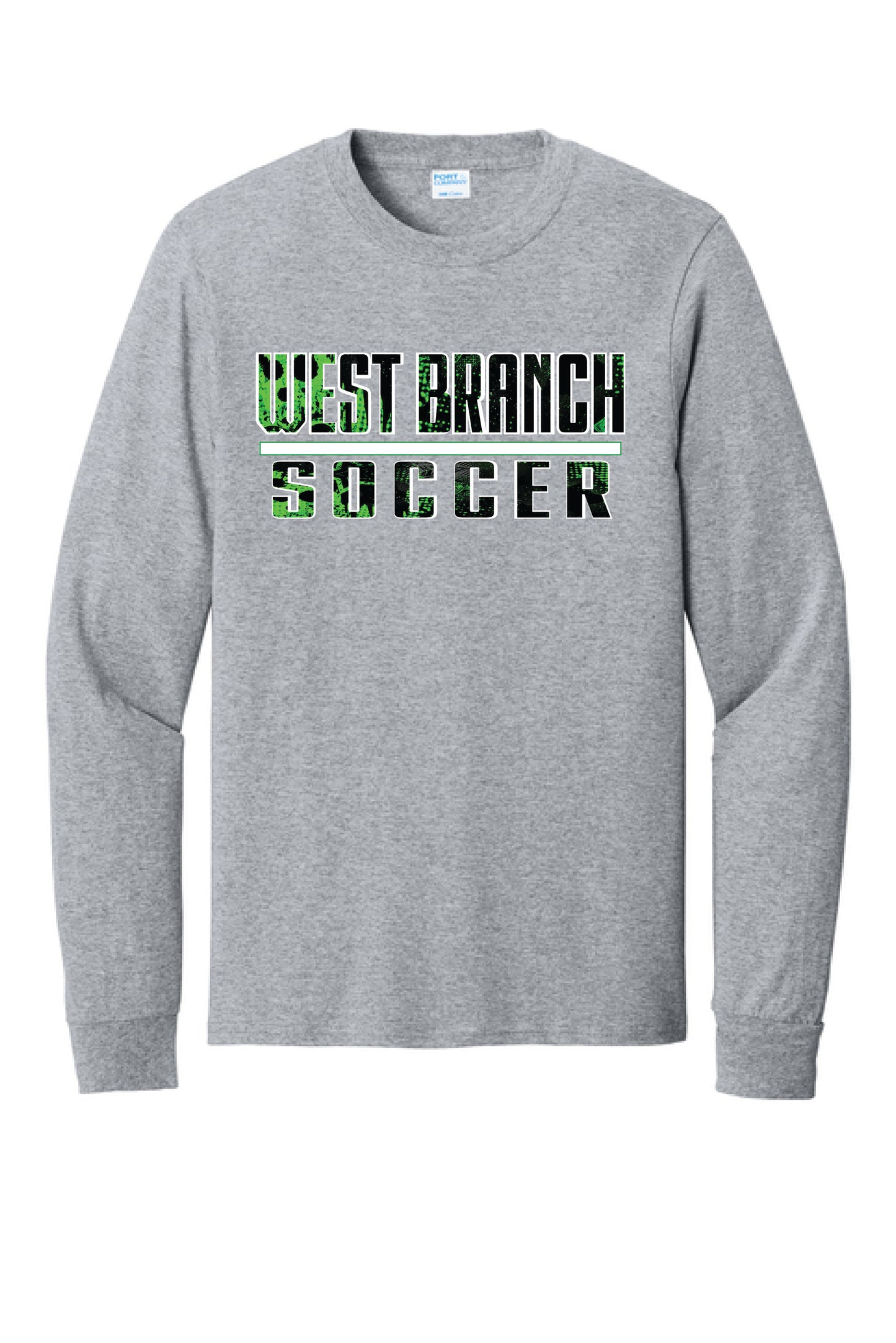 WB SOCCER SPLATTER PC54LS Port & Co® Long Sleeve Core Cotton Tee 7