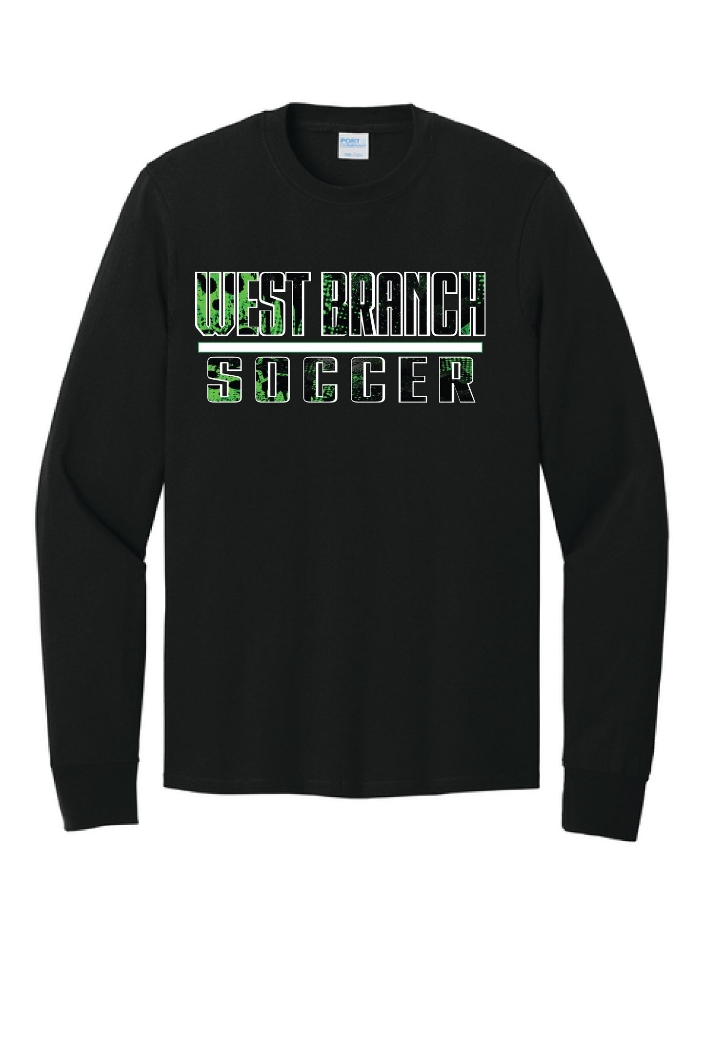 WB SOCCER SPLATTER PC54LS Port & Co® Long Sleeve Core Cotton Tee 7