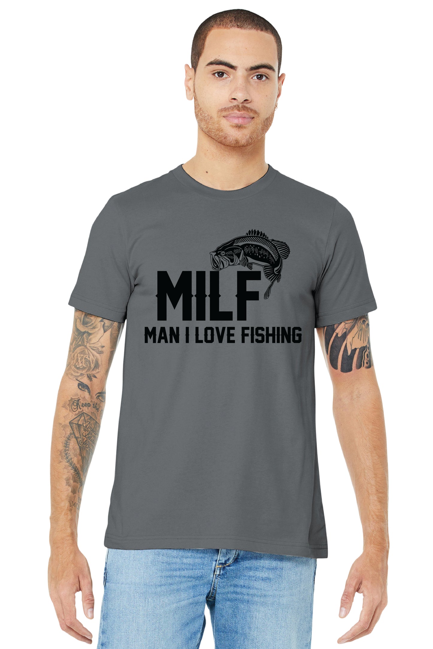 MAN I LIKE TO FISH BC3001 BELLA+CANVAS ® Unisex Jersey Short Sleeve Tee 4