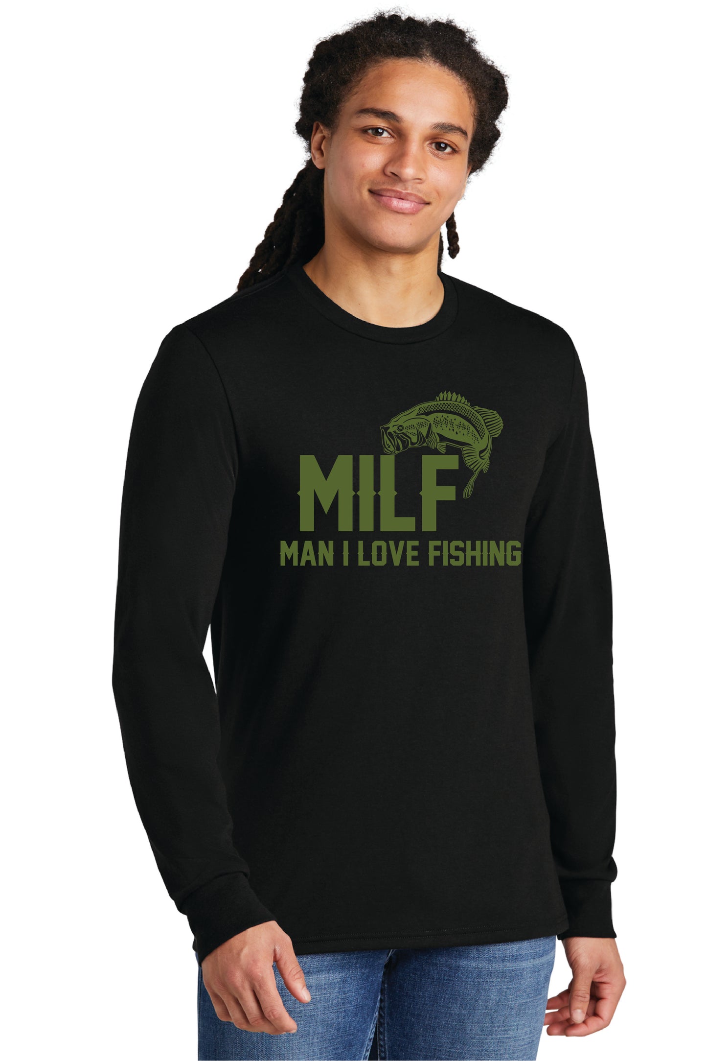 MAN I LIKE FISHING DM132 District ® Perfect Tri ® Long Sleeve Tee 4