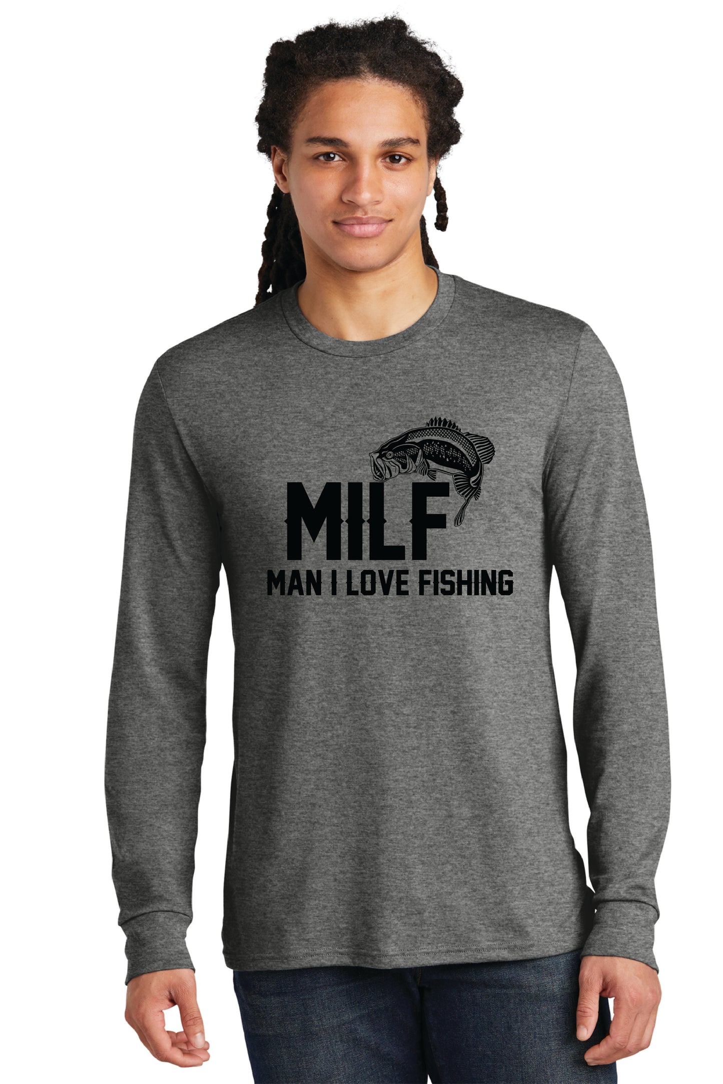 MAN I LIKE FISHING DM132 District ® Perfect Tri ® Long Sleeve Tee 4