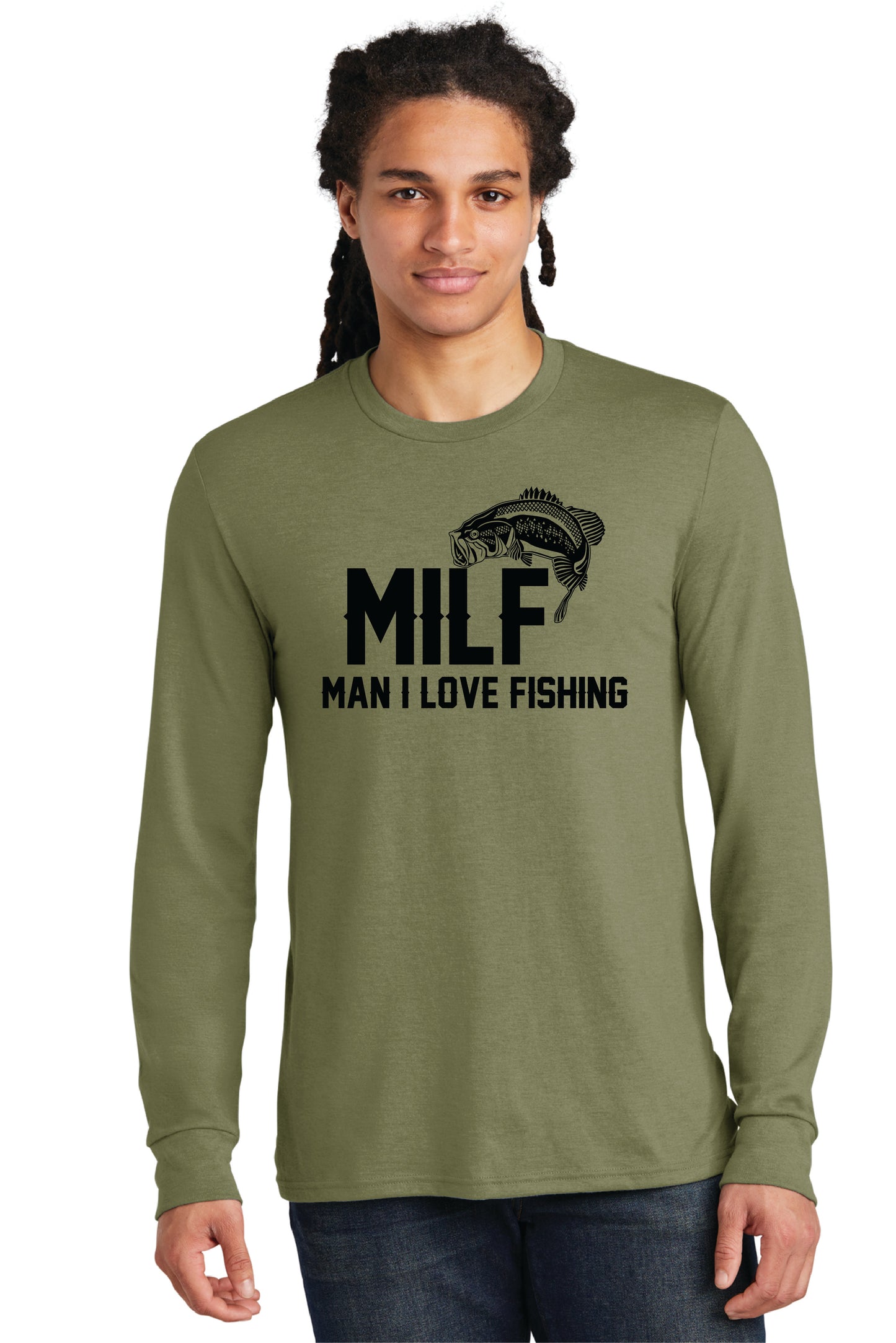 MAN I LIKE FISHING DM132 District ® Perfect Tri ® Long Sleeve Tee 4