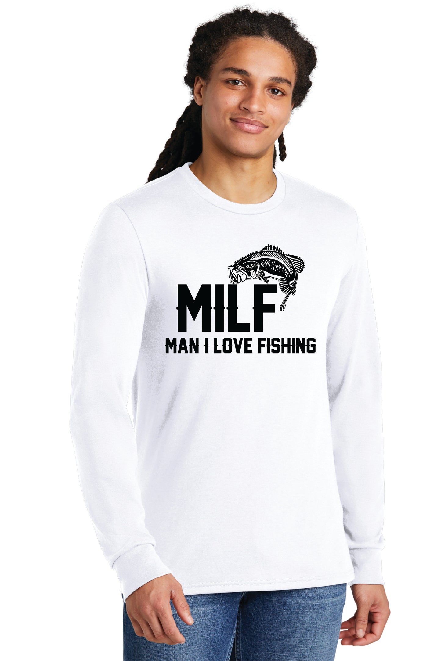 MAN I LIKE FISHING DM132 District ® Perfect Tri ® Long Sleeve Tee 4