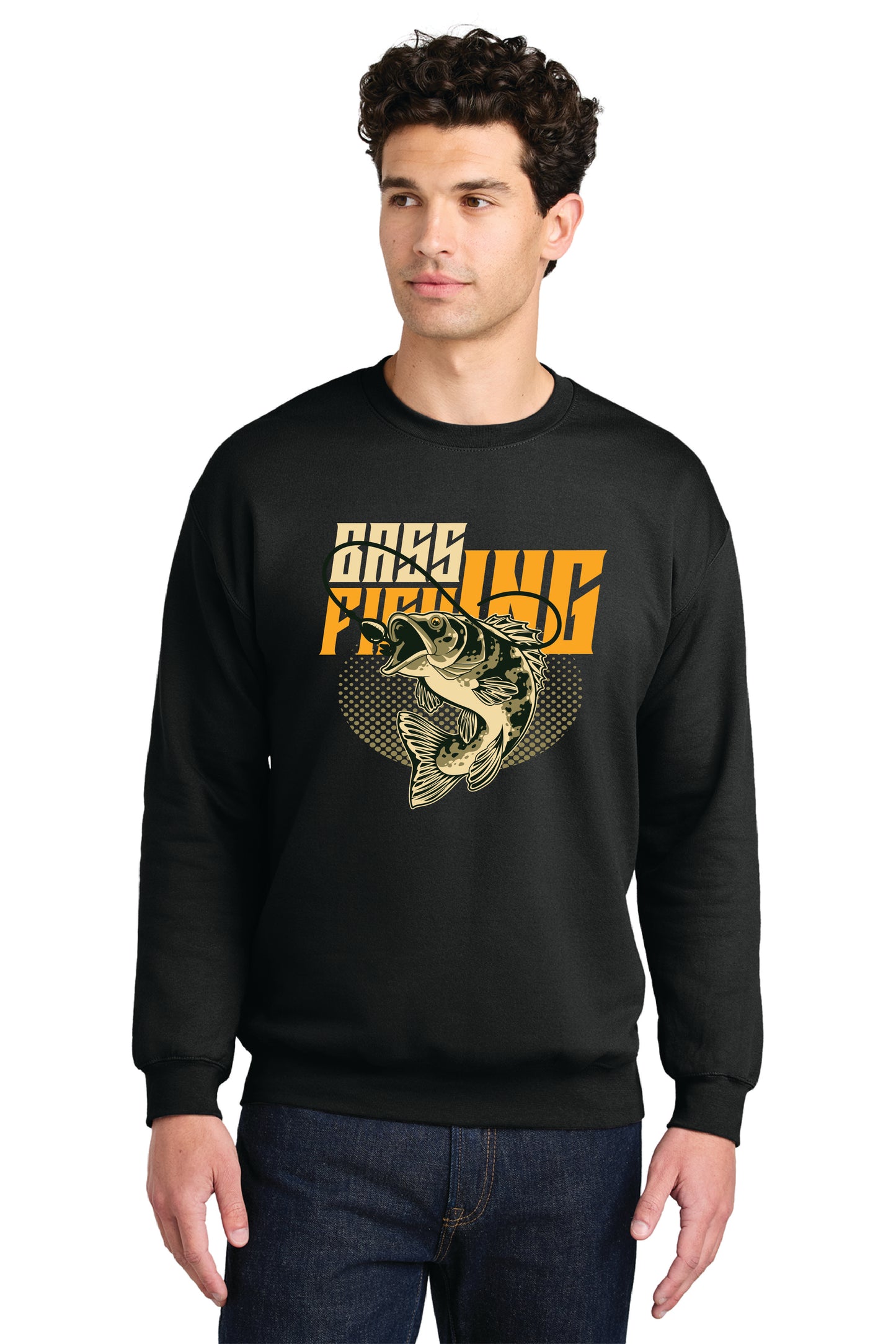 BASS FISHING SF000 Gildan® Softstyle® Crewneck Sweatshirt 6