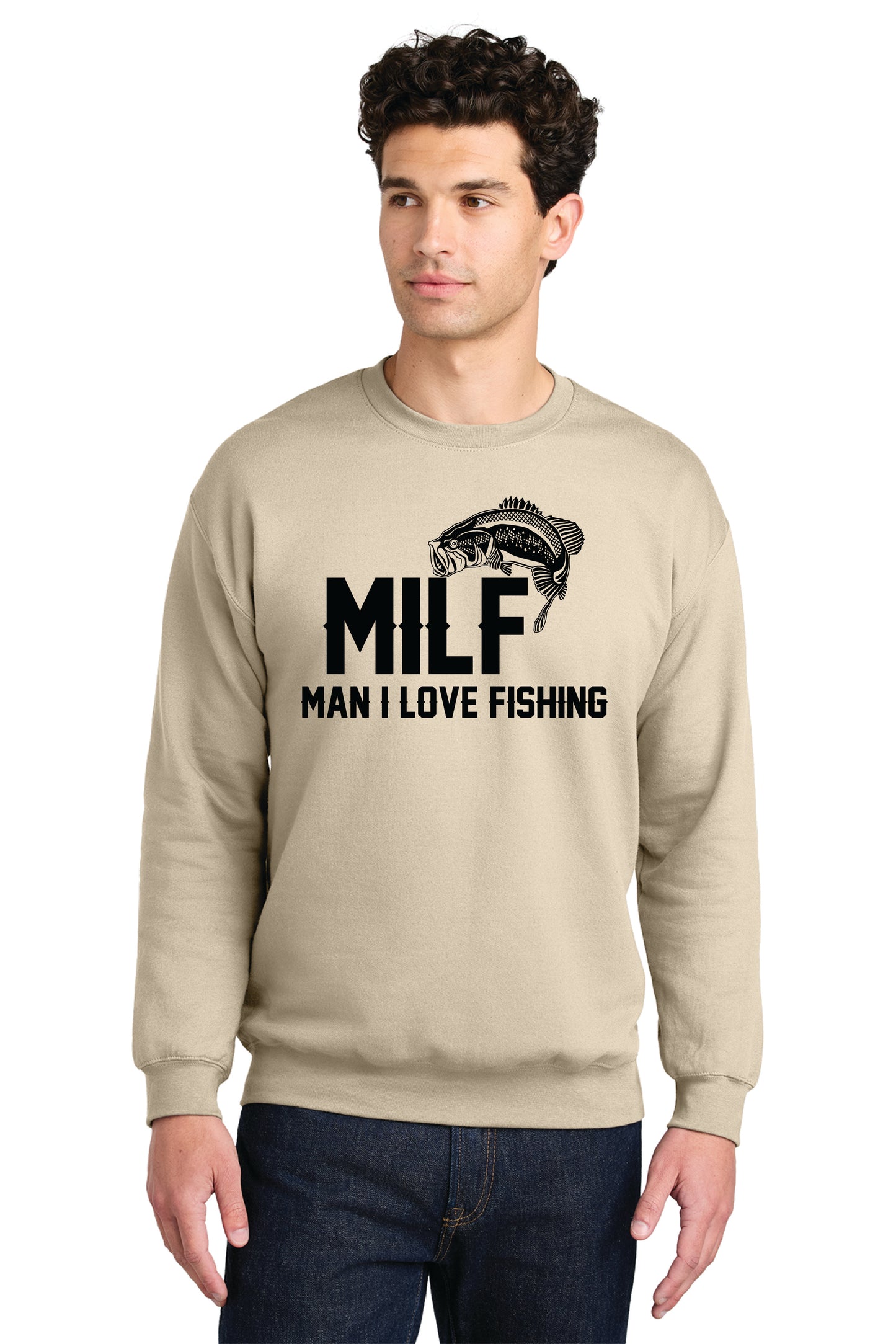 MAN I LIKE FISHING SF000 Gildan® Softstyle® Crewneck Sweatshirt 4