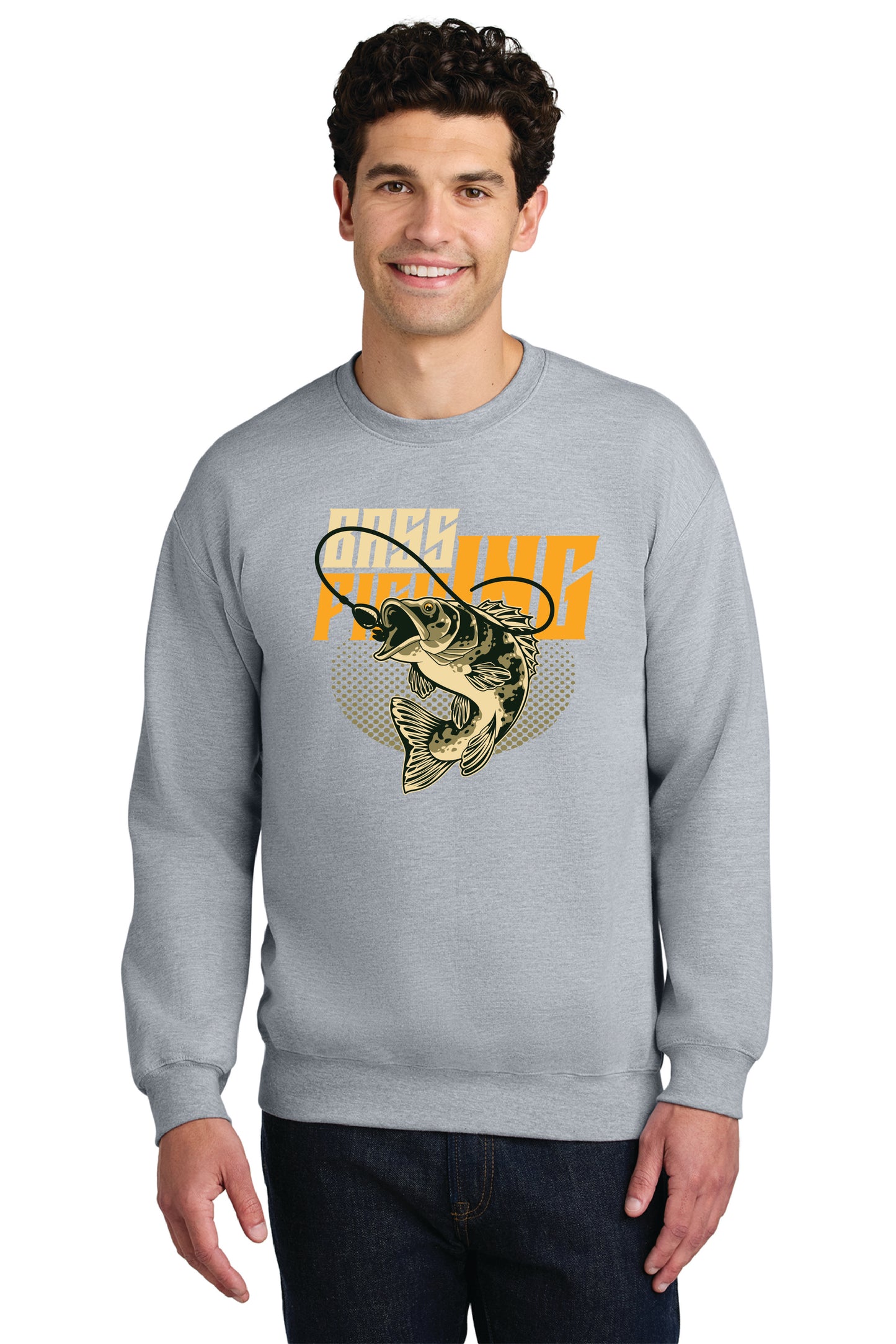 BASS FISHING SF000 Gildan® Softstyle® Crewneck Sweatshirt 6