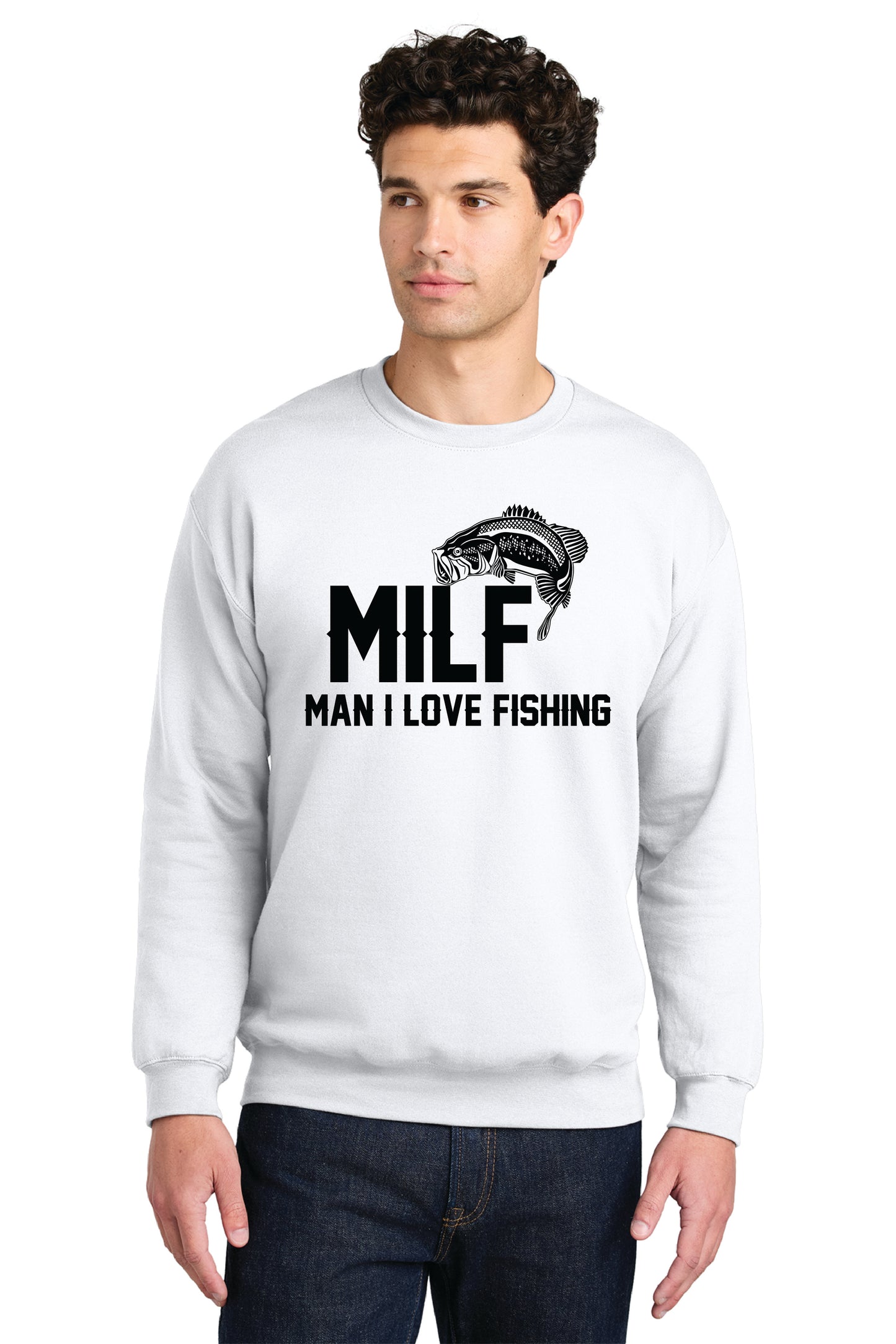 MAN I LIKE FISHING SF000 Gildan® Softstyle® Crewneck Sweatshirt 4