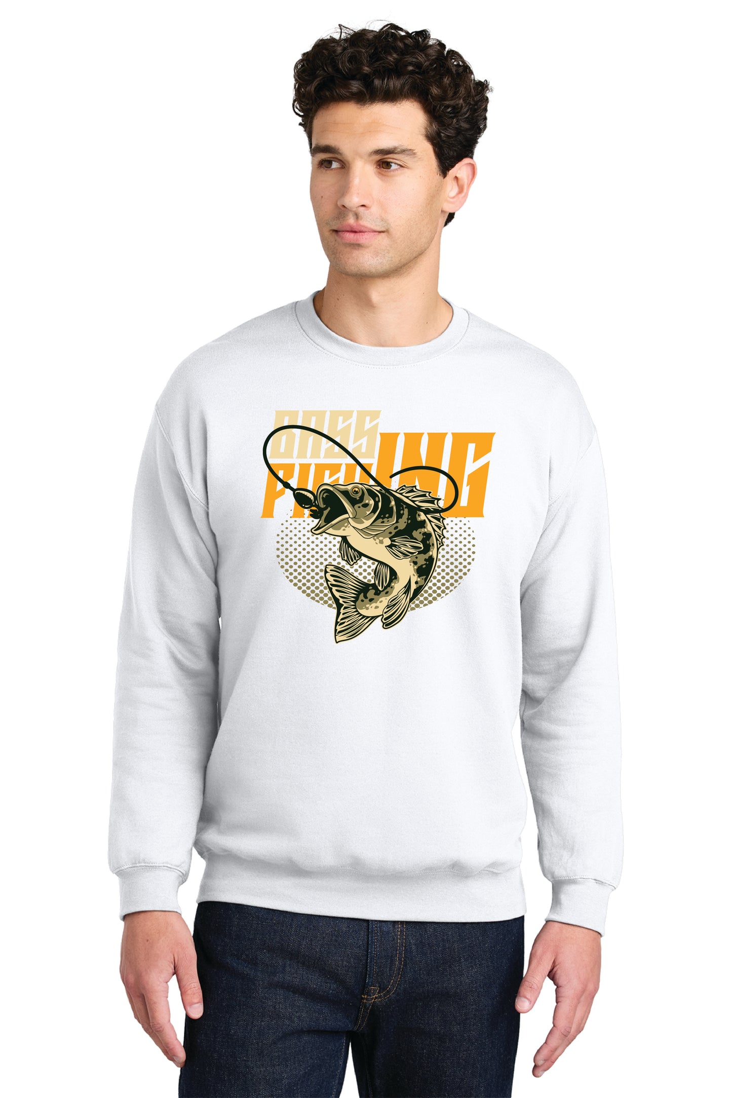 BASS FISHING SF000 Gildan® Softstyle® Crewneck Sweatshirt 6