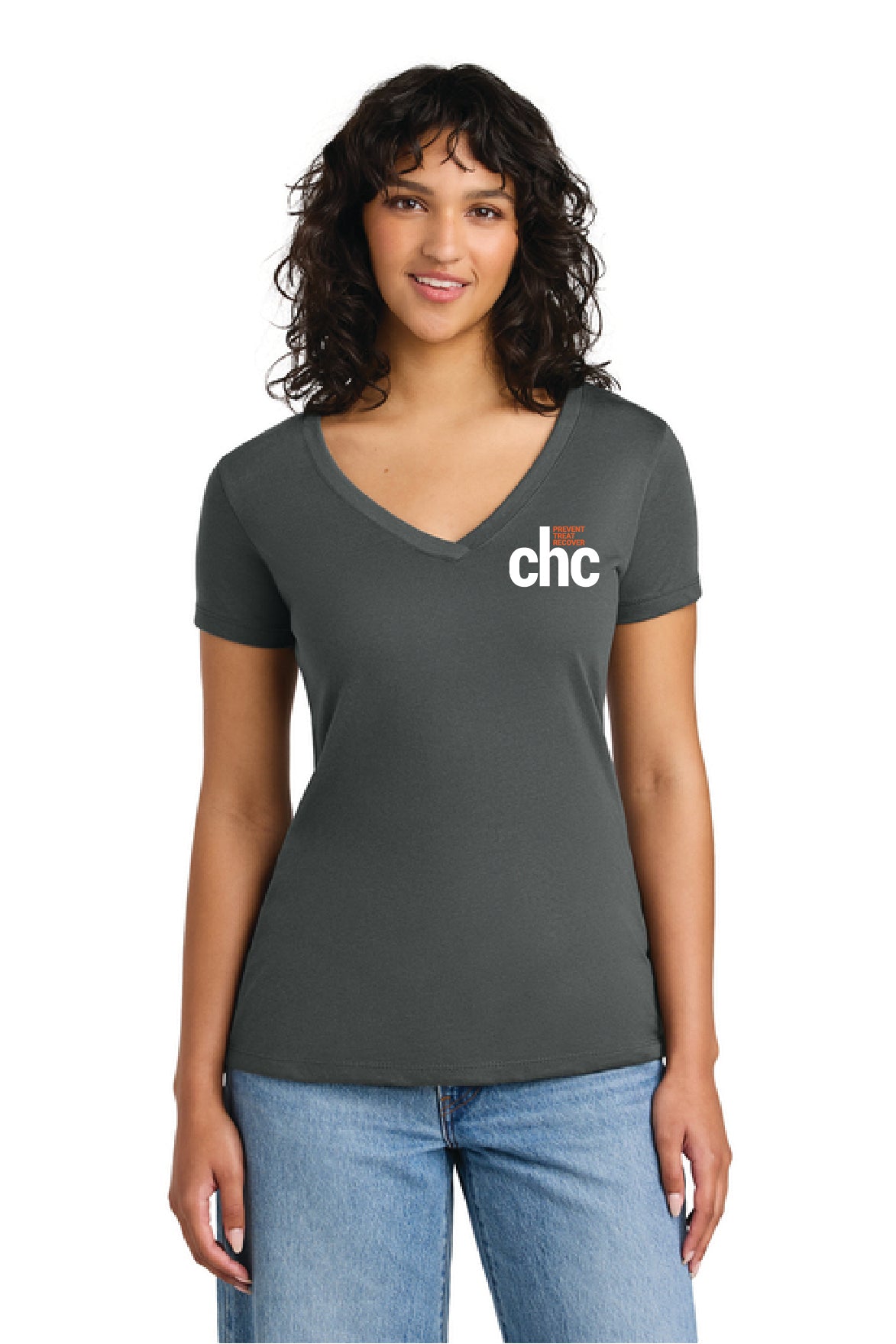 NL1540 Next Level Apparel® Women’s Ideal V-Neck Tee SP CHC-3