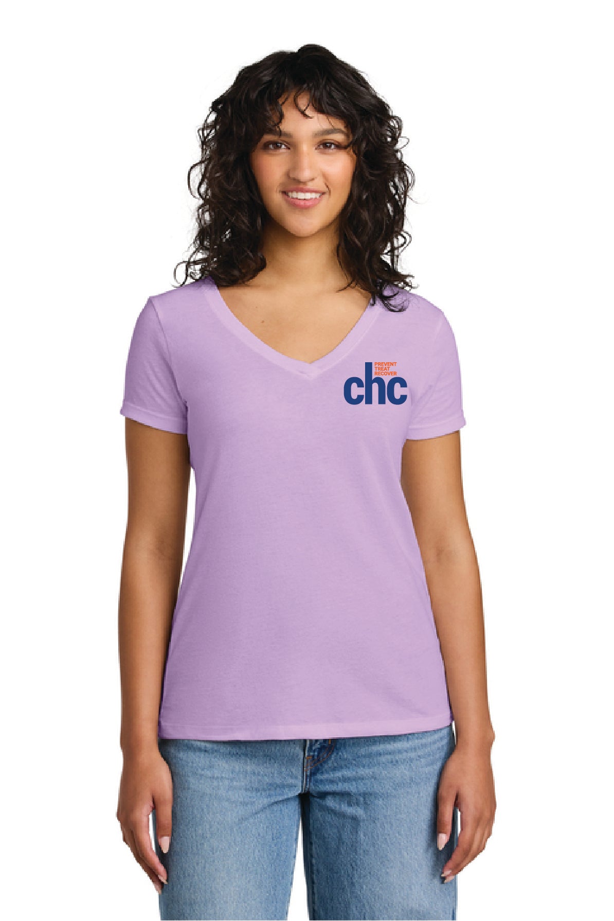 NL1540 Next Level Apparel® Women’s Ideal V-Neck Tee SP CHC-3