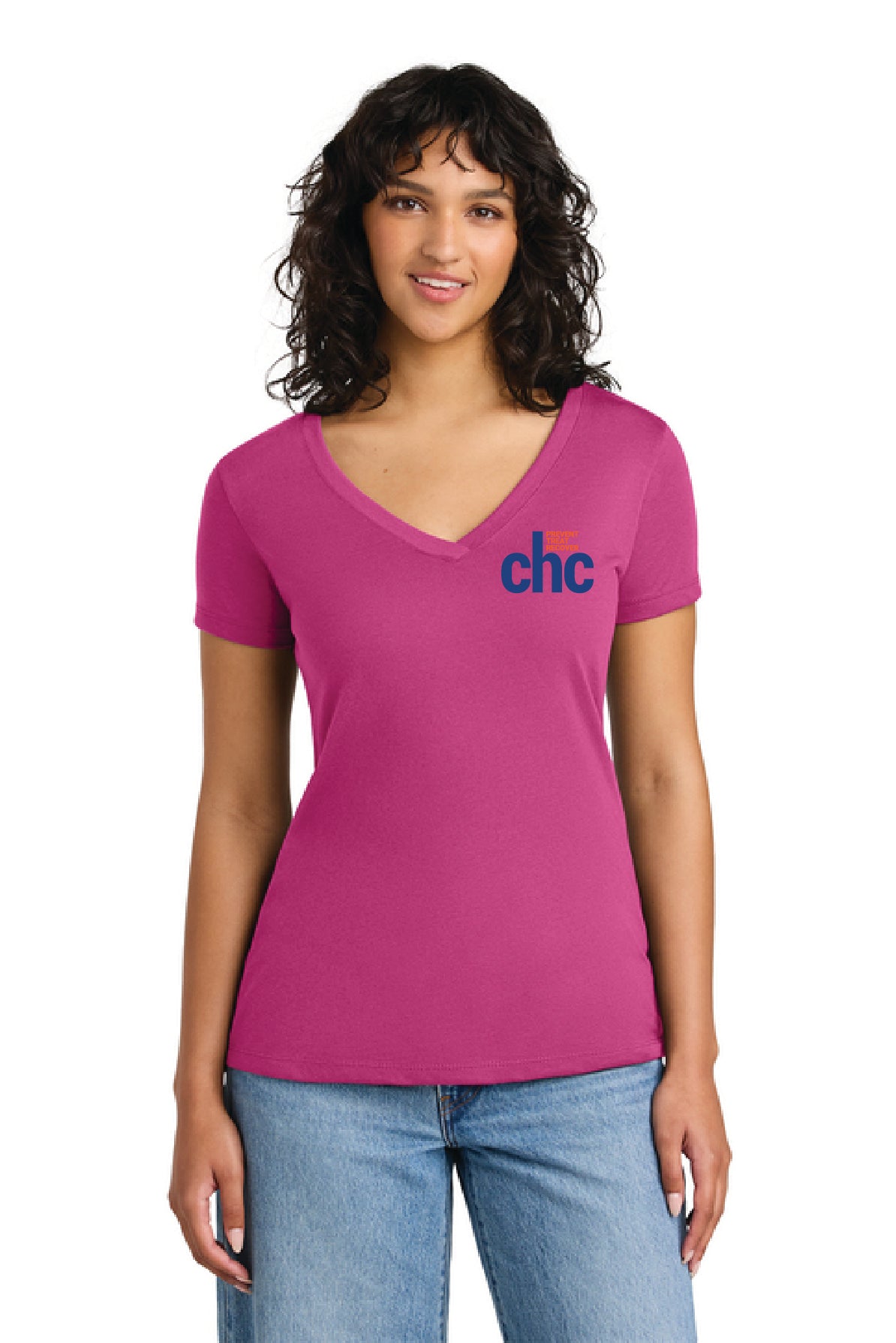 NL1540 Next Level Apparel® Women’s Ideal V-Neck Tee SP CHC-3