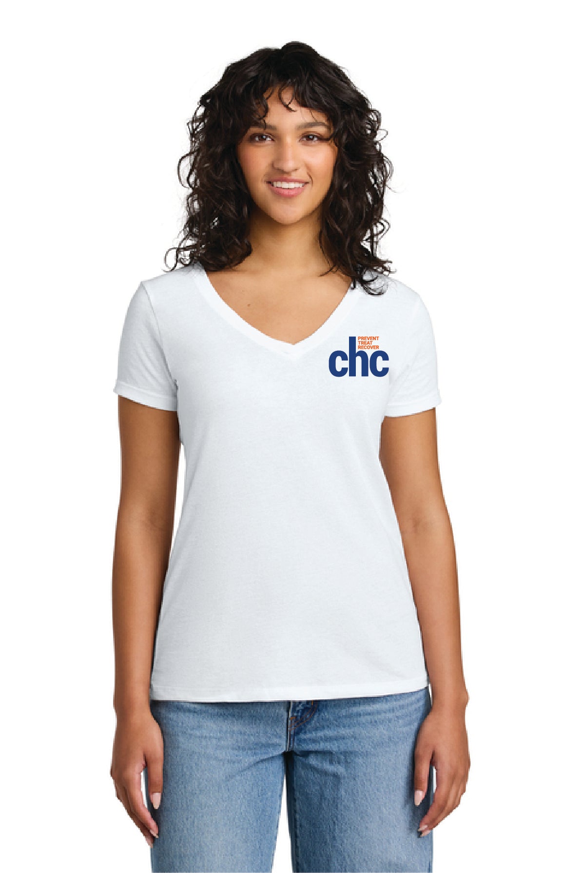 NL1540 Next Level Apparel® Women’s Ideal V-Neck Tee SP CHC-3
