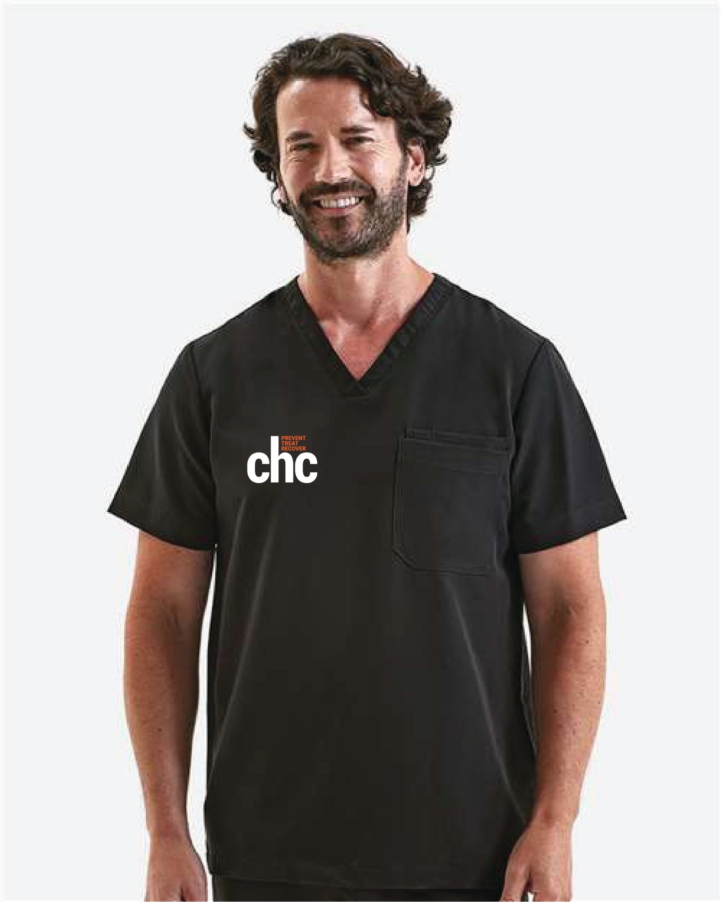 Men's Limitless V-Neck Stretch Scrub Top - NN200 EMB CHC-56