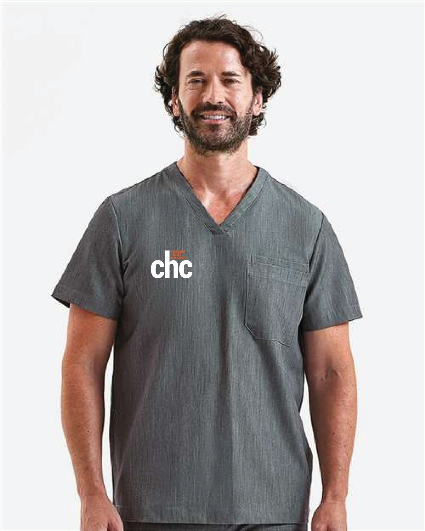Men's Limitless V-Neck Stretch Scrub Top - NN200 EMB CHC-56