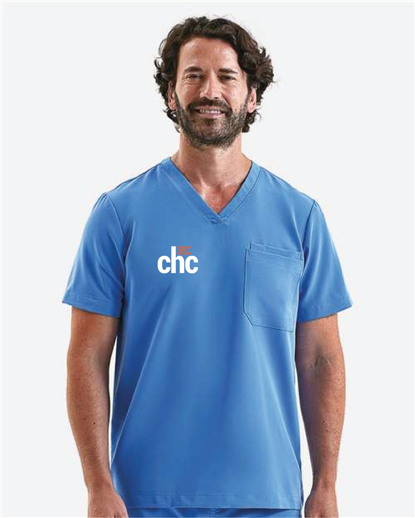 Men's Limitless V-Neck Stretch Scrub Top - NN200 EMB CHC-56