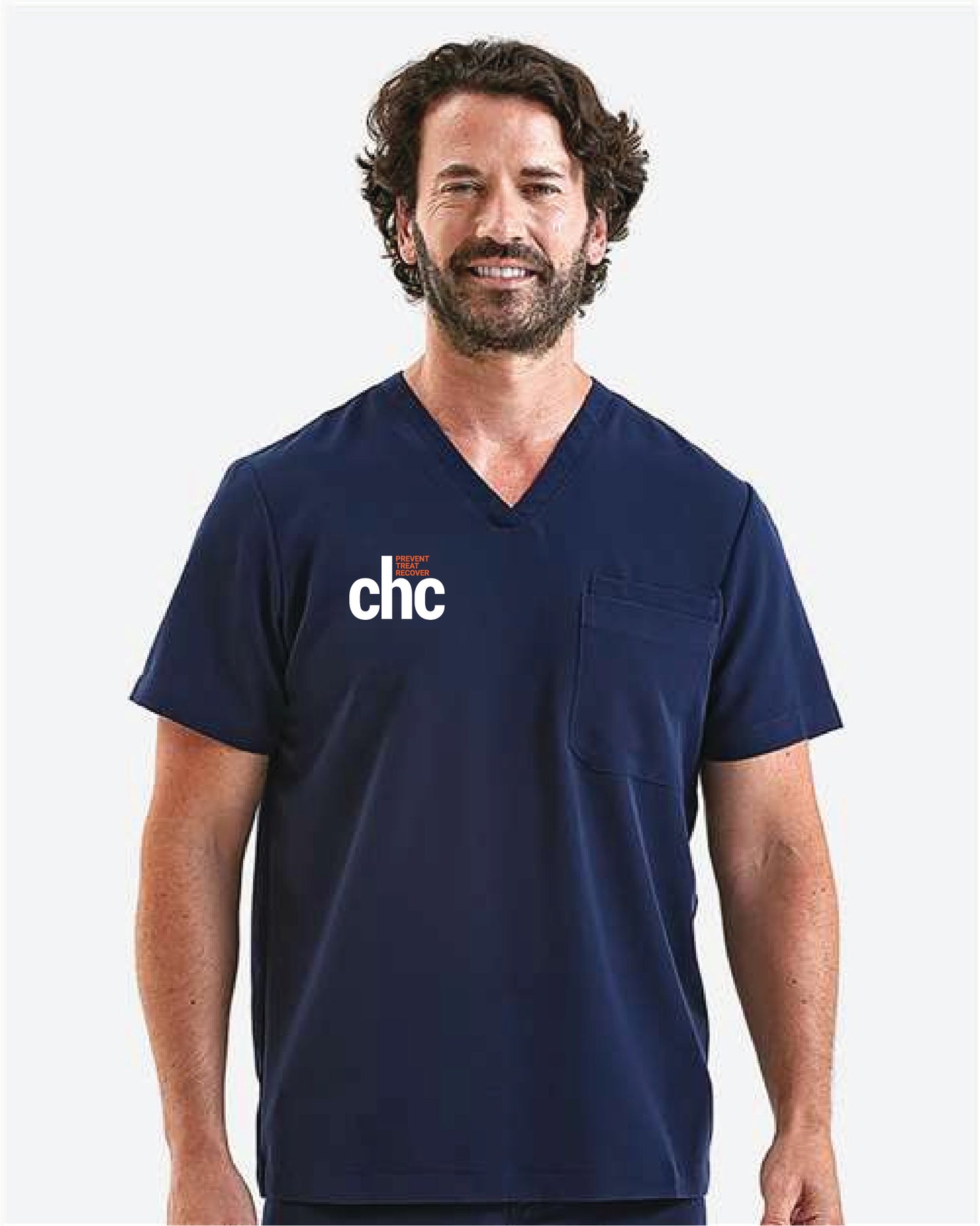 Men's Limitless V-Neck Stretch Scrub Top - NN200 EMB CHC-56
