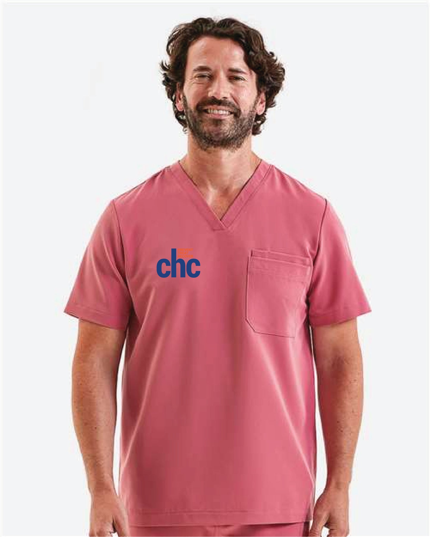 Men's Limitless V-Neck Stretch Scrub Top - NN200 EMB CHC-56