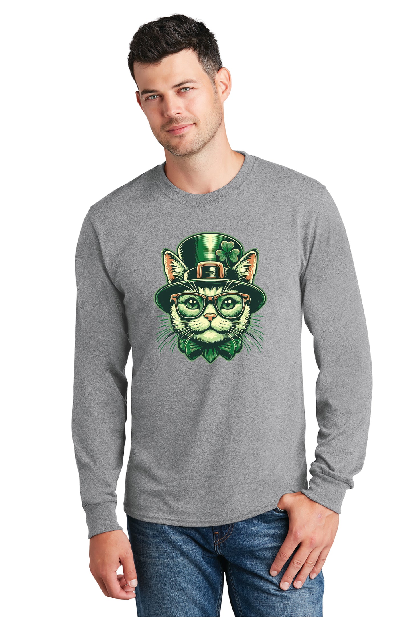 PADDY CAT PC54LS Port & Company® Long Sleeve Core Cotton Tee 7