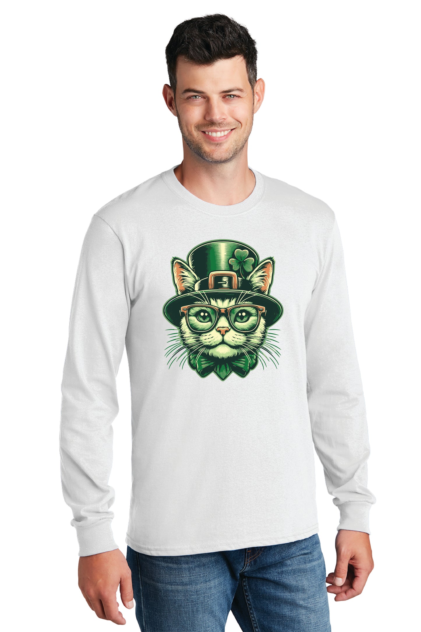 PADDY CAT PC54LS Port & Company® Long Sleeve Core Cotton Tee 7