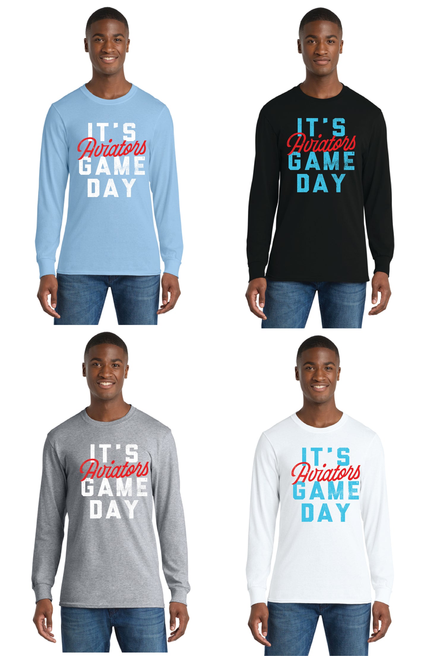 ALLIANCE AVIATORS Basketball PC55LS Port & Company® Long Sleeve Core Blend Tee 10