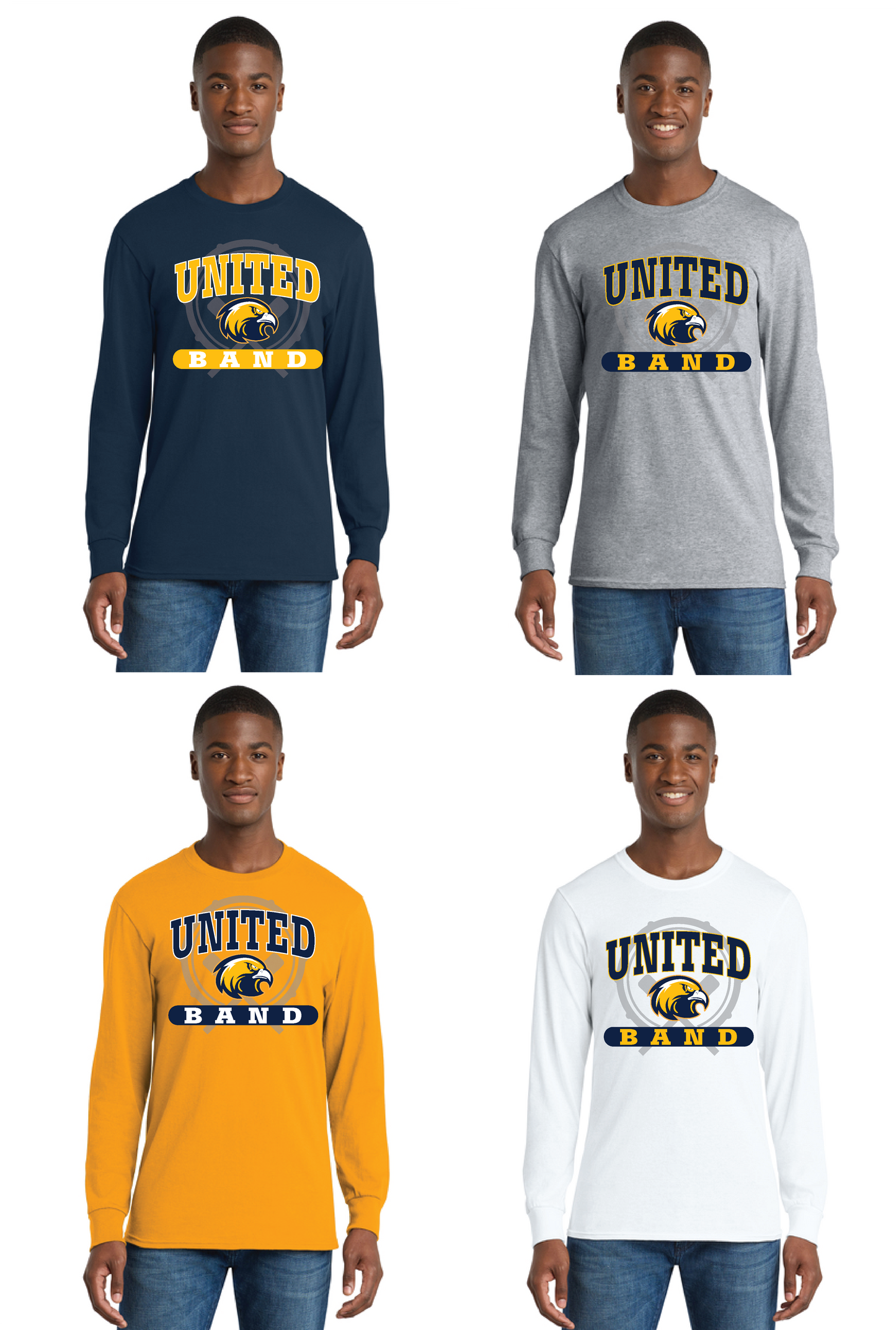 UNITED EAGLES BAND PC54LS Port & Company® Long Sleeve Core Cotton Tee 9