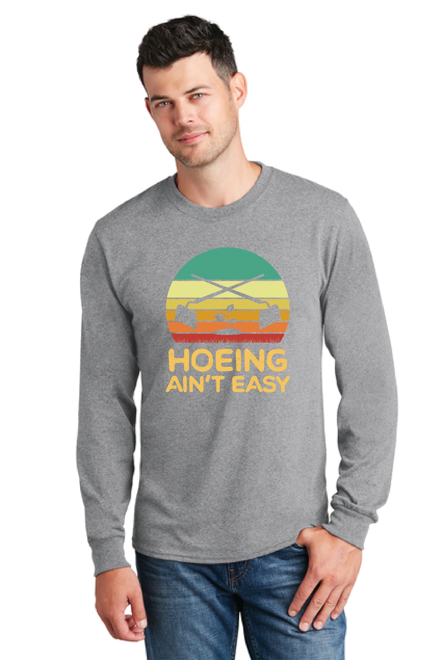 HOEING AIN'T EASY Gildan Softstyle® Long Sleeve T-Shirt 3