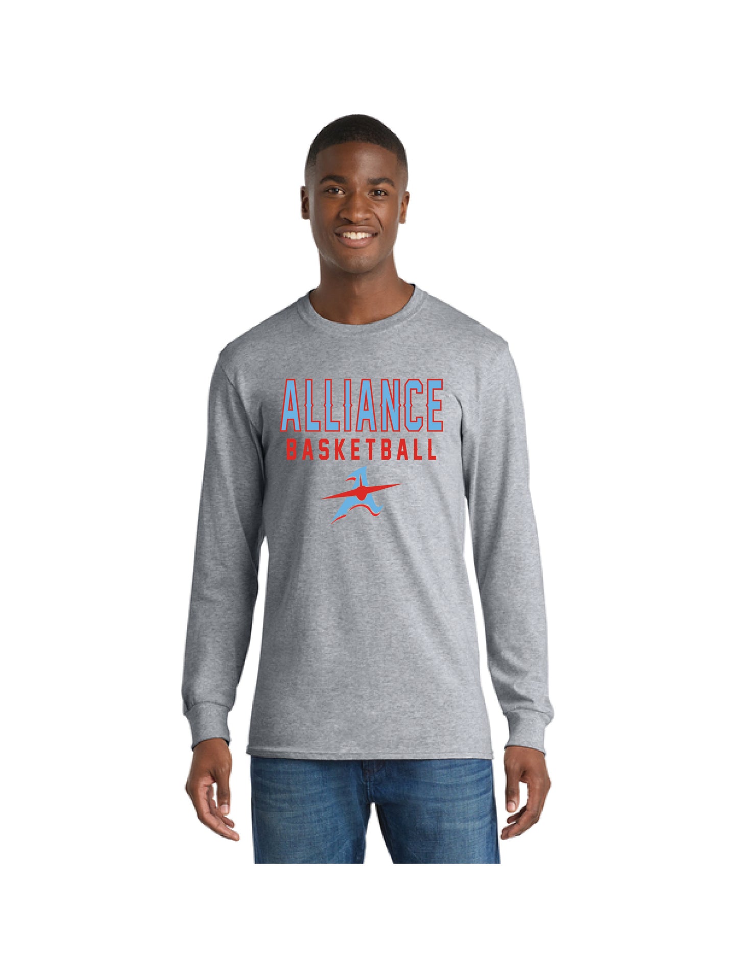 ALLIANCE AVIATORS Basketball PC55LS Port & Company® Long Sleeve Core Blend Tee 14