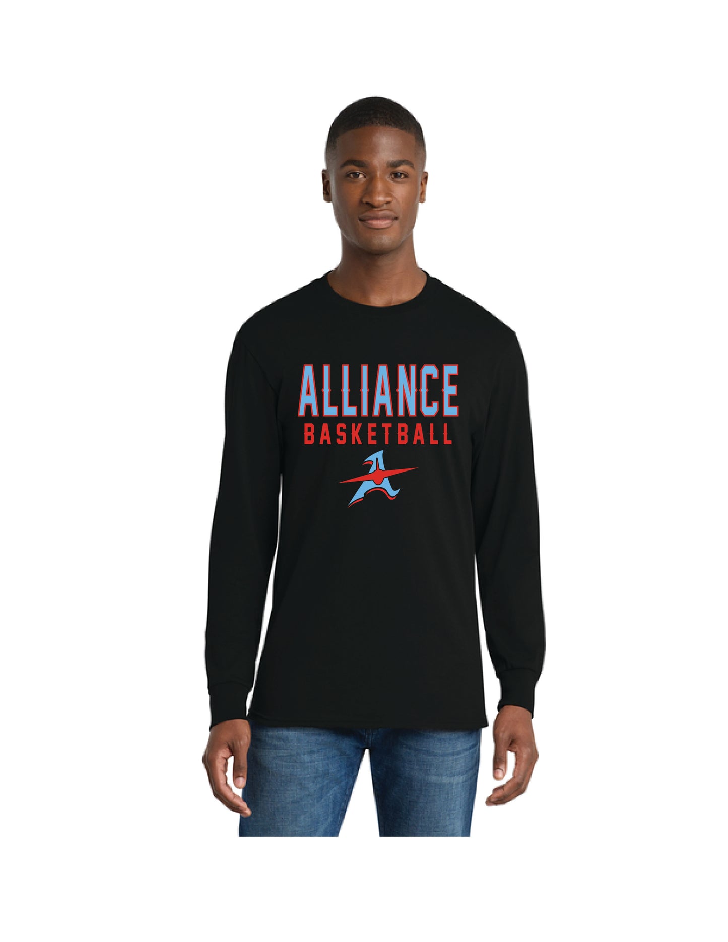 ALLIANCE AVIATORS Basketball PC55LS Port & Company® Long Sleeve Core Blend Tee 14