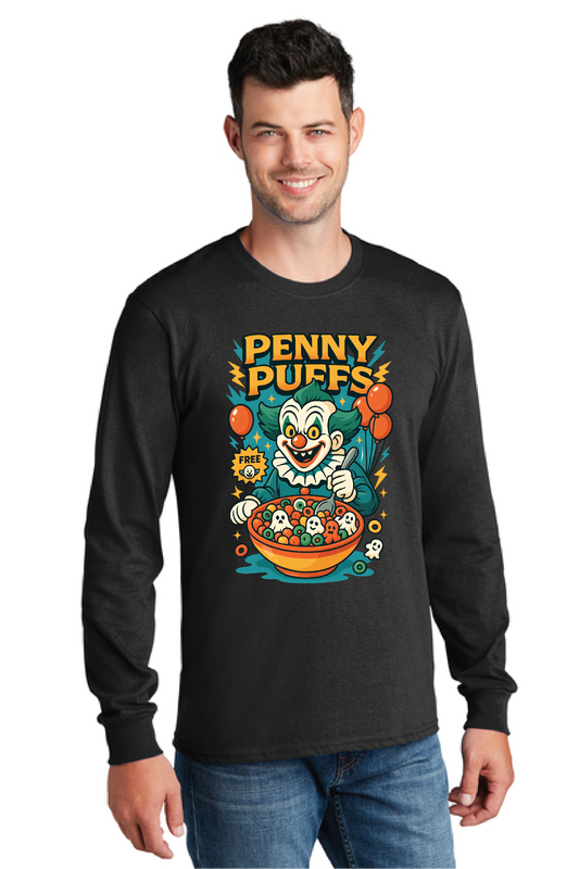 HALLOWEEN PENNY PUFFS PC55LS Port & Company® Long Sleeve Core Cotton Tee HW-4