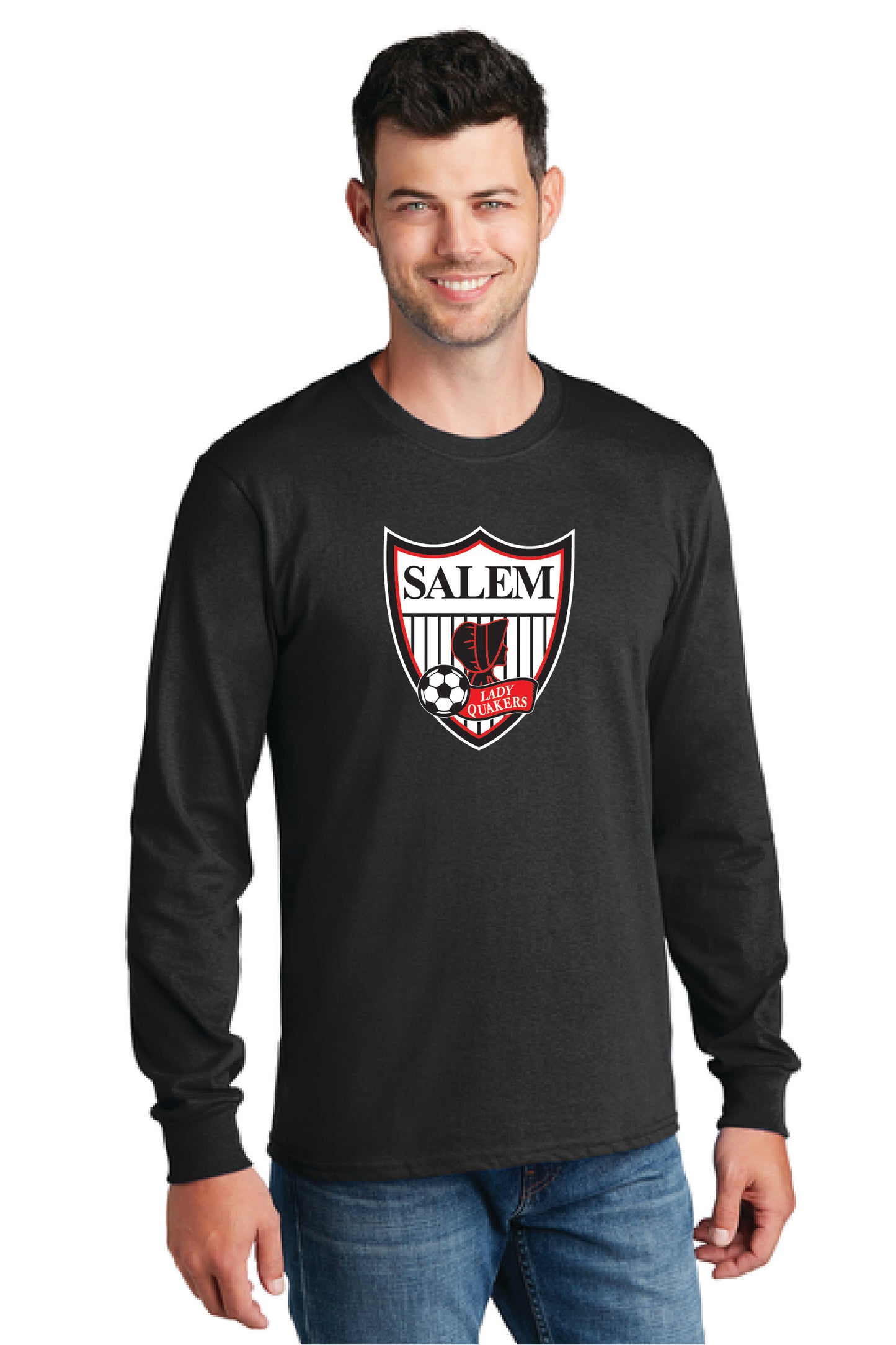SALEM QUAKERS SOCCER PC54LS Port & Company® Long Sleeve Core Cotton Tee 5