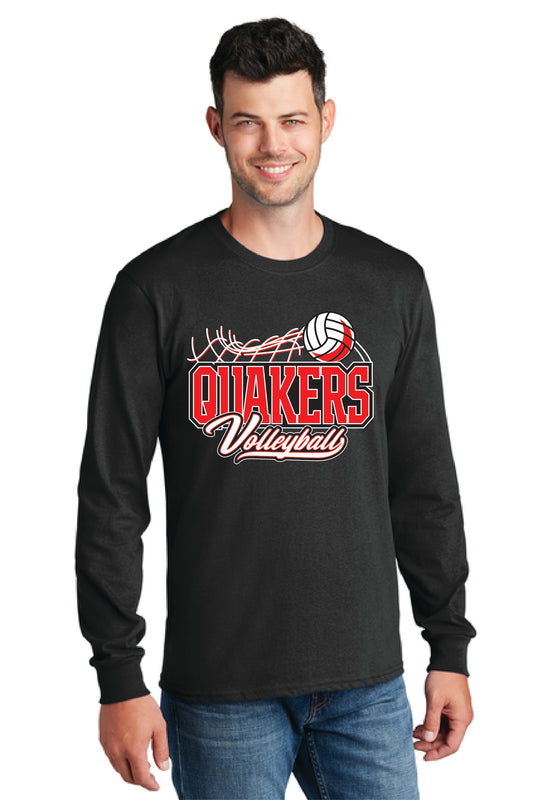 SALEM QUAKERS VOLLEYBALL PC54LS Port & Company® Long Sleeve Core Cotton Tee 4